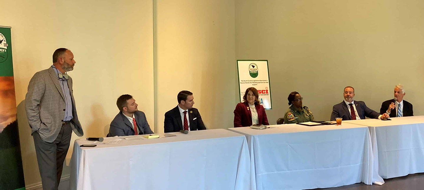Heather with colleagues at Sportsman Caucus reception and panel discussion about issues facing sportsmen and sportswomen in South Carolina.