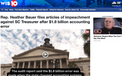 Rep. Heather Bauer files articles of impeachment against SC Treasurer after $1.8 billion accounting error